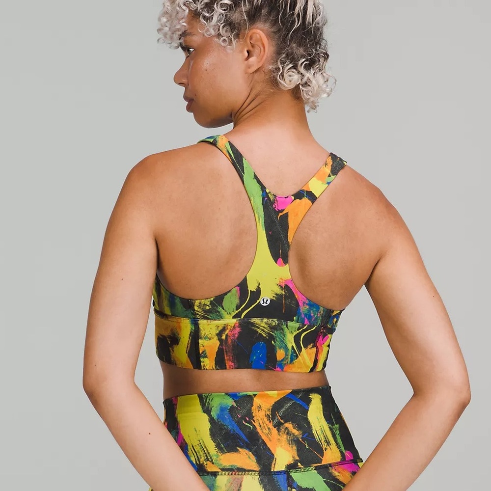 Lululemon Wunder Train Long Line Bra NWT Size 8 (UNBM) Undertone Black Multi - Picture 13 of 14